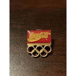 Vintage Coca-Cola Coke‎ Olympic Rings Lapel Hat Pin